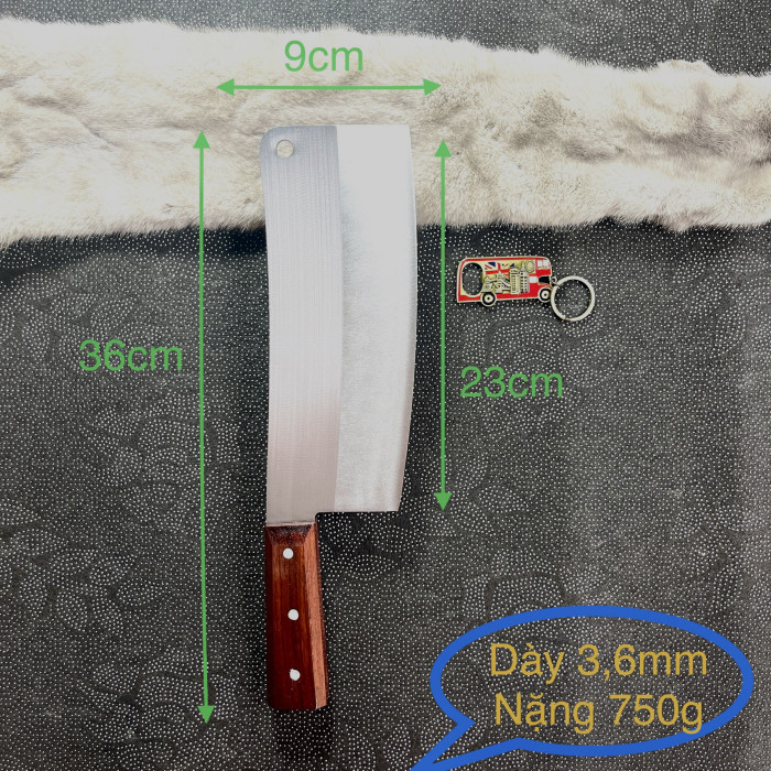 Bộ 3 dao mẫu Nhật: Chặt to, dao thái to, dao gọt hoa quả. Thép trắng không rỉ.