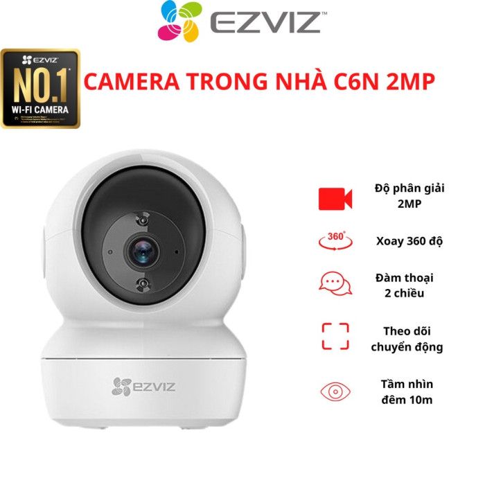 Combo Camera EZViz C6N Full HD 1080 + Thẻ 32GB XO/NETAC + Chân Đế Chữ L ( Chính Hãng Bảo Hành 2 Năm)