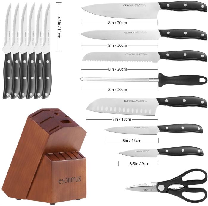 Bộ dao 15 món Esonmus Knife set cao cấp