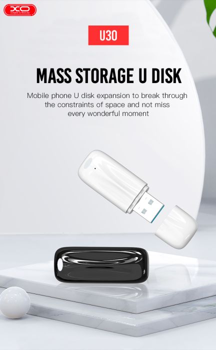 USB 3.0 Flash Disk 32 GB XO U30 (Đen/Trắng)