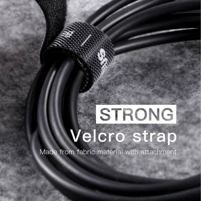 Dây Velcro (dán/ xé) dùng cố định cáp Baseus Rainbow Circle Velcro Straps 1m