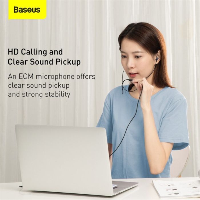 Tai nghe AUX 3.5mm Baseus Encok H19 Wired Earphone ( 6D surround, Deep Bass, with ECM )