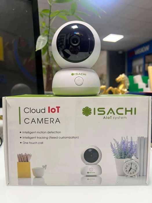 Combo IoT camera ISACHI SC-D1 (2MP) + Thẻ Nhớ 64 + Chân Đế - BH 24 Tháng Full VAT