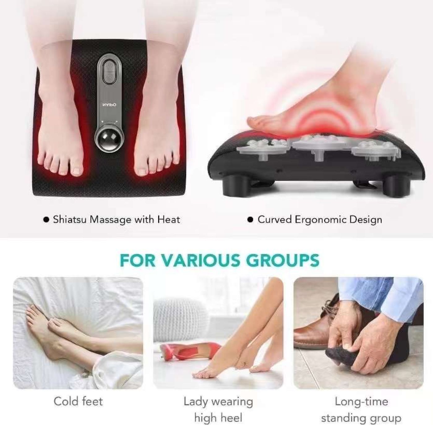 Máy massage chân , bi đá nóng chính hãng NAIPO MGF-50177 ( điện 110v - có tặng kèm adapter chuyển đổ