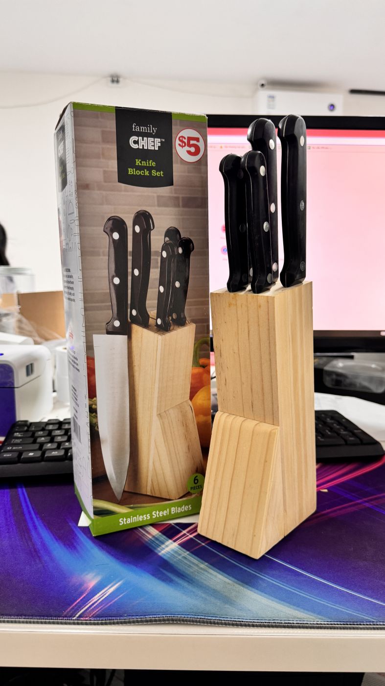 Bộ dao làm bếp 6 Món Family CHEF - kèm đế gỗ
