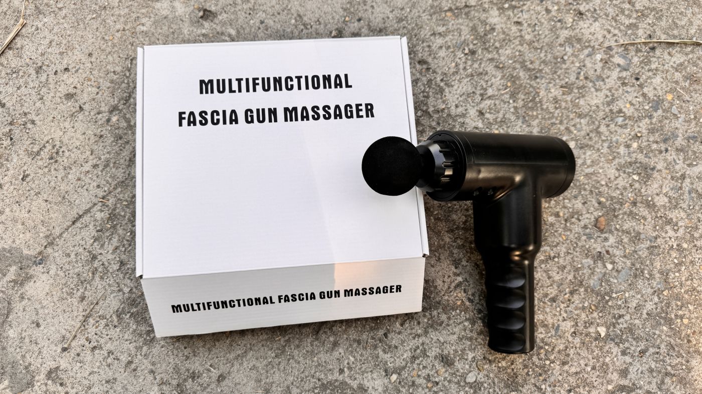 Súng Massage Fascia Gun - có 4 đầu đấm