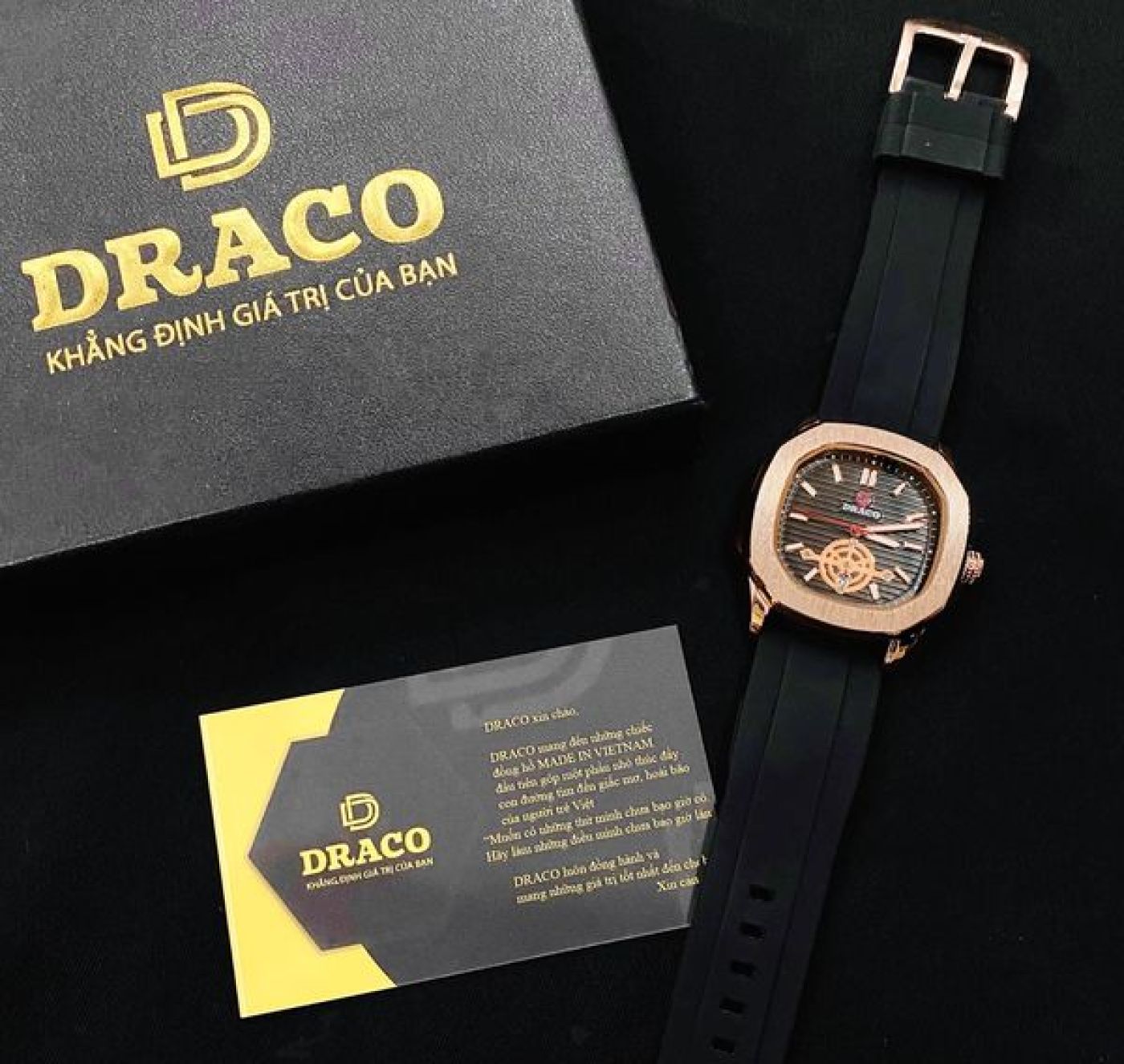 Đồng hồ DRACO D22-DD06 – “Decision” Mầu Gold