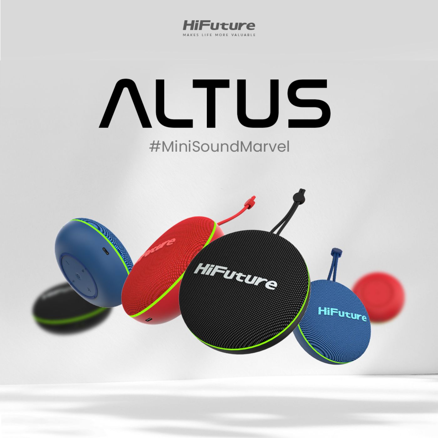 Loa Bluetooth di động HiFuture Altus Portable Speaker 10W (8h Music time, Bluetooth 5.3, iPX5