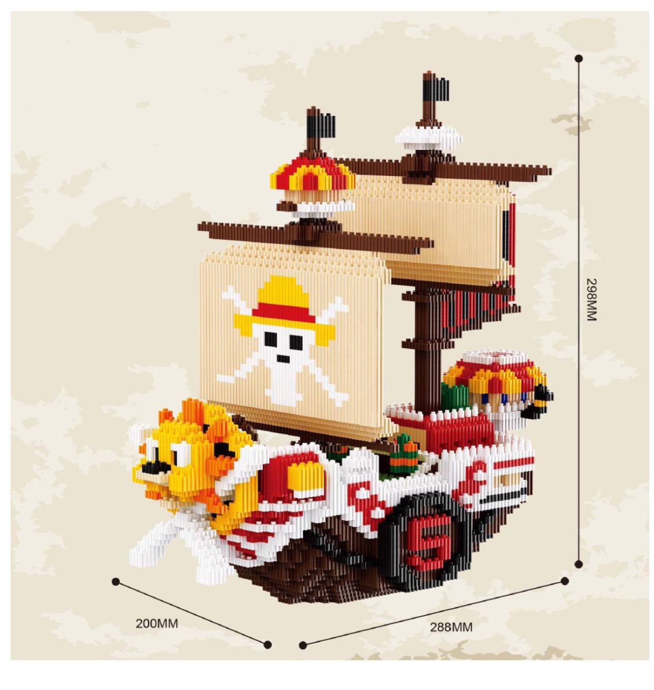 Lego lắp ghép Tàu Sunny One Piece 3168 chi tiết mã 68385