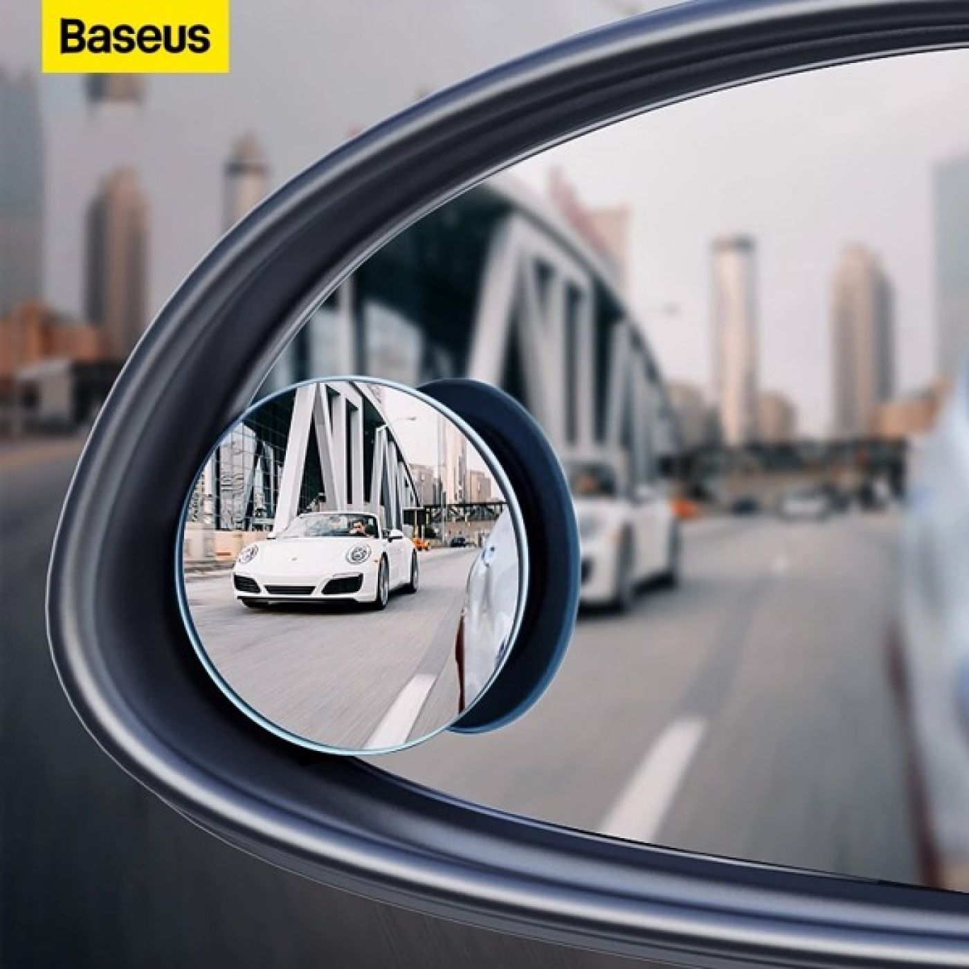Gương cầu lồi mở rộng góc nhìn, chống điểm mù cho xe hơi Baseus LV466 Full View Blind Spot Rearview