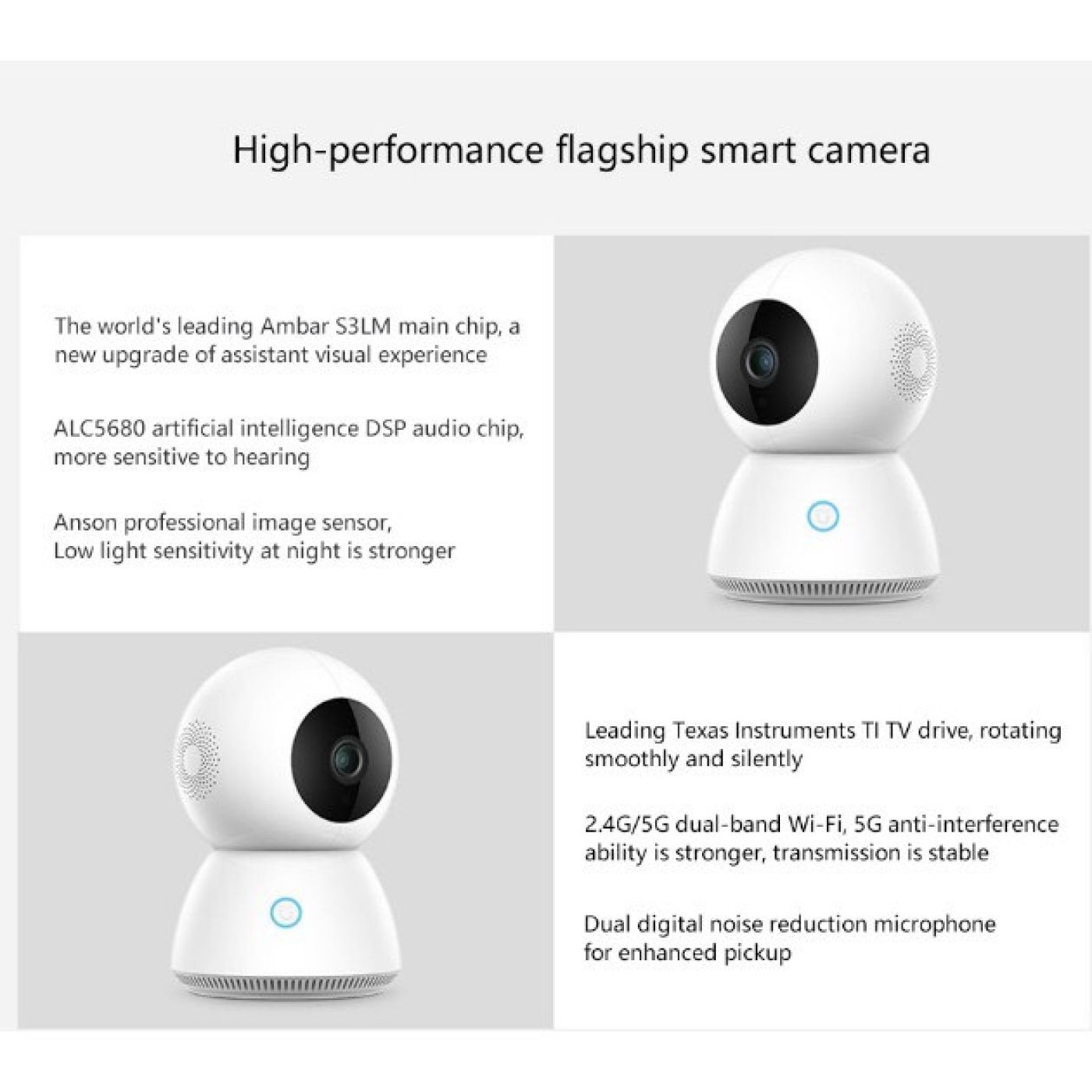 Camera gia đình xoay 360 độ Xiaomi mijia xiaobai degrees Enhanced Version MJSXJ03CM ( bản nội địa )