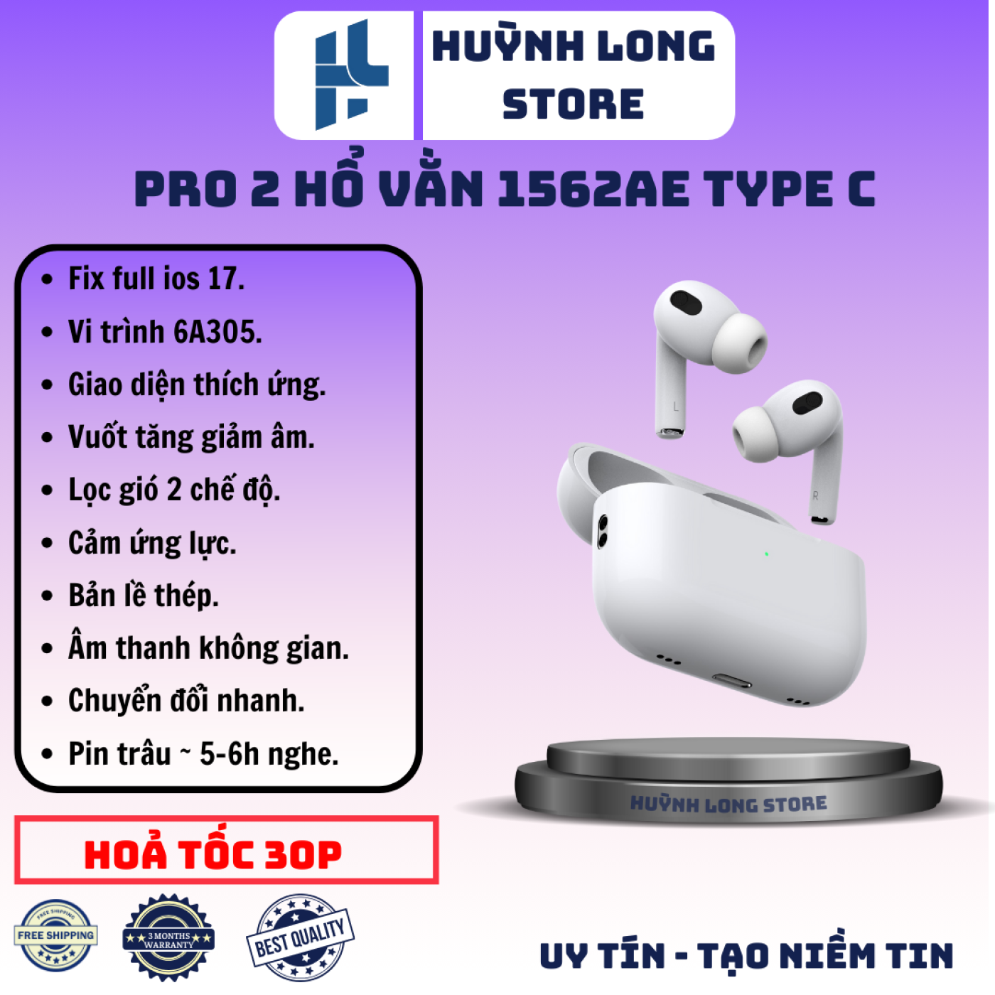 Tai Nghe Airpods Pro 2 Hổ Vằn 1562AE