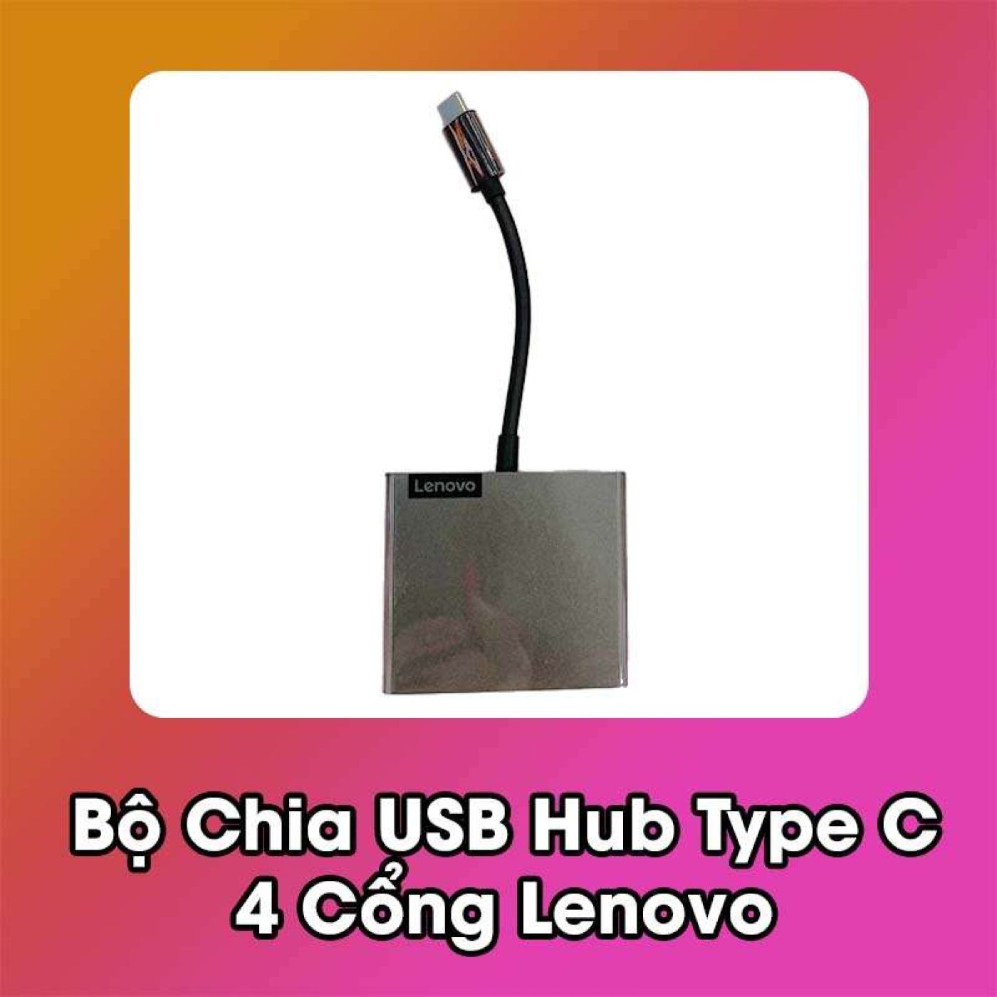 HUB chuyển Lenovo Type C 4 trong 1 (Type-c sang HDMI/VGA/USB3.0 và cổng sạc 65w)