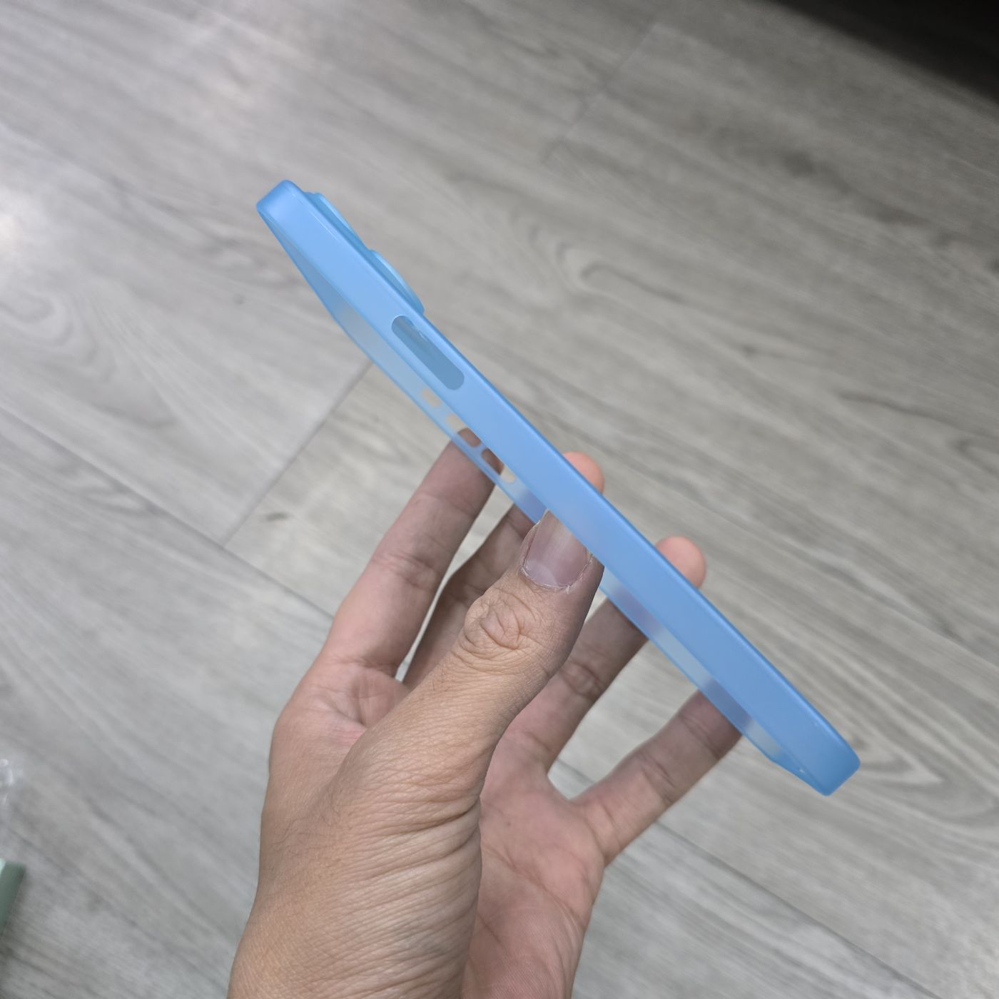 Ốp siêu mỏng Memumi 0.3mm cho iPhone 13 Pro Max (Xanh Dương Nhạt)