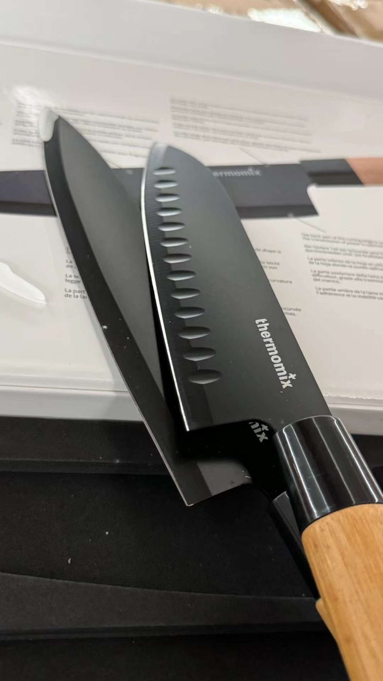 Bộ dao làm bếp Thermomix 4 chiếc kiểu Nhật , chuôi tre tự nhiên ( thương hiệu Đức )
