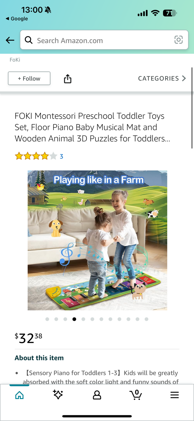 Đồ chơi Thảm đàn Piano cỡ lớn Musical Mat ( hàng Amazon )