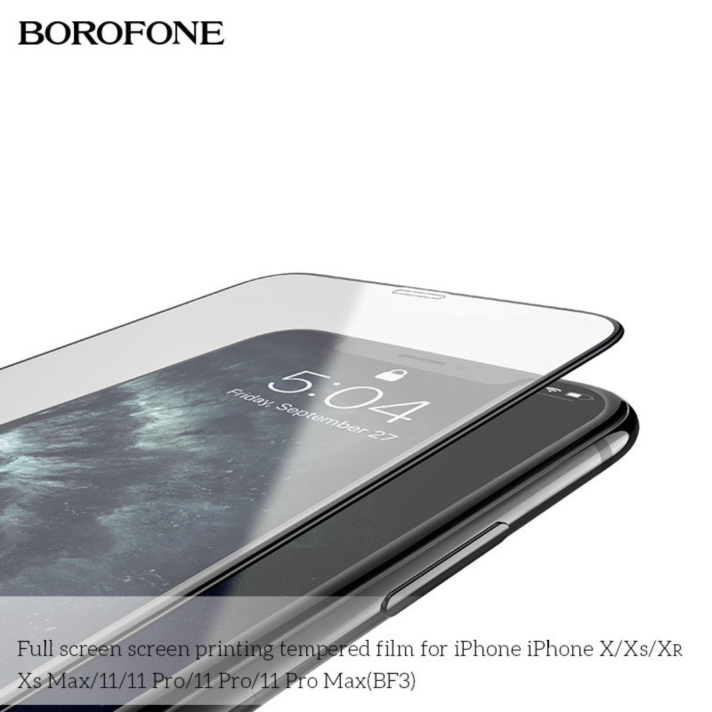 Kính cường lực BOROFONE BF3 HD full màn, hạn chế vân tay cho tất cả các dòng iPhone