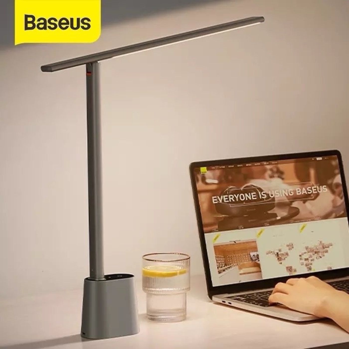 Màu trắng Đèn LED Baseus Smart Eye Series không dây cảm ứng sạc USB để đọc sách vào ban đêm