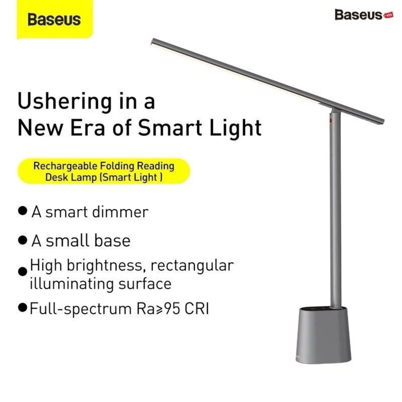 Màu trắng Đèn LED Baseus Smart Eye Series không dây cảm ứng sạc USB để đọc sách vào ban đêm