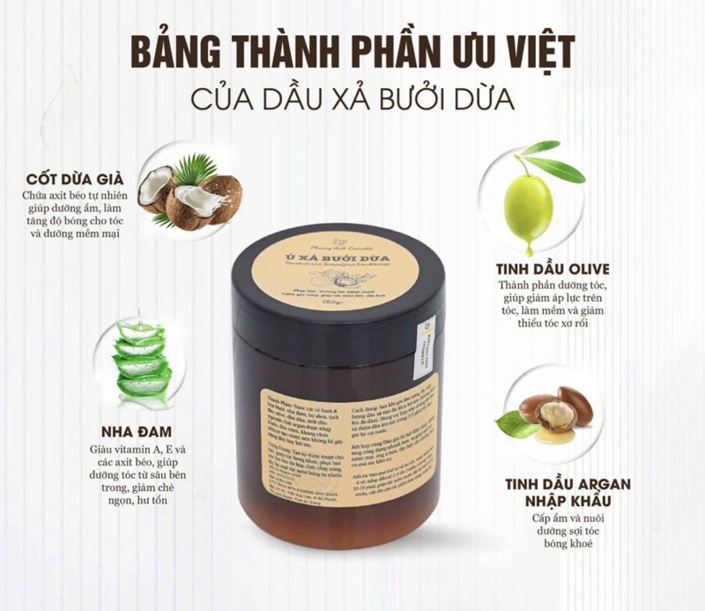 Cặp Gội + Xả Tóc Organic Từ Bồ Kết, Ủ Mượt Tóc Bưởi Dừa Combo Tiết Kiệm