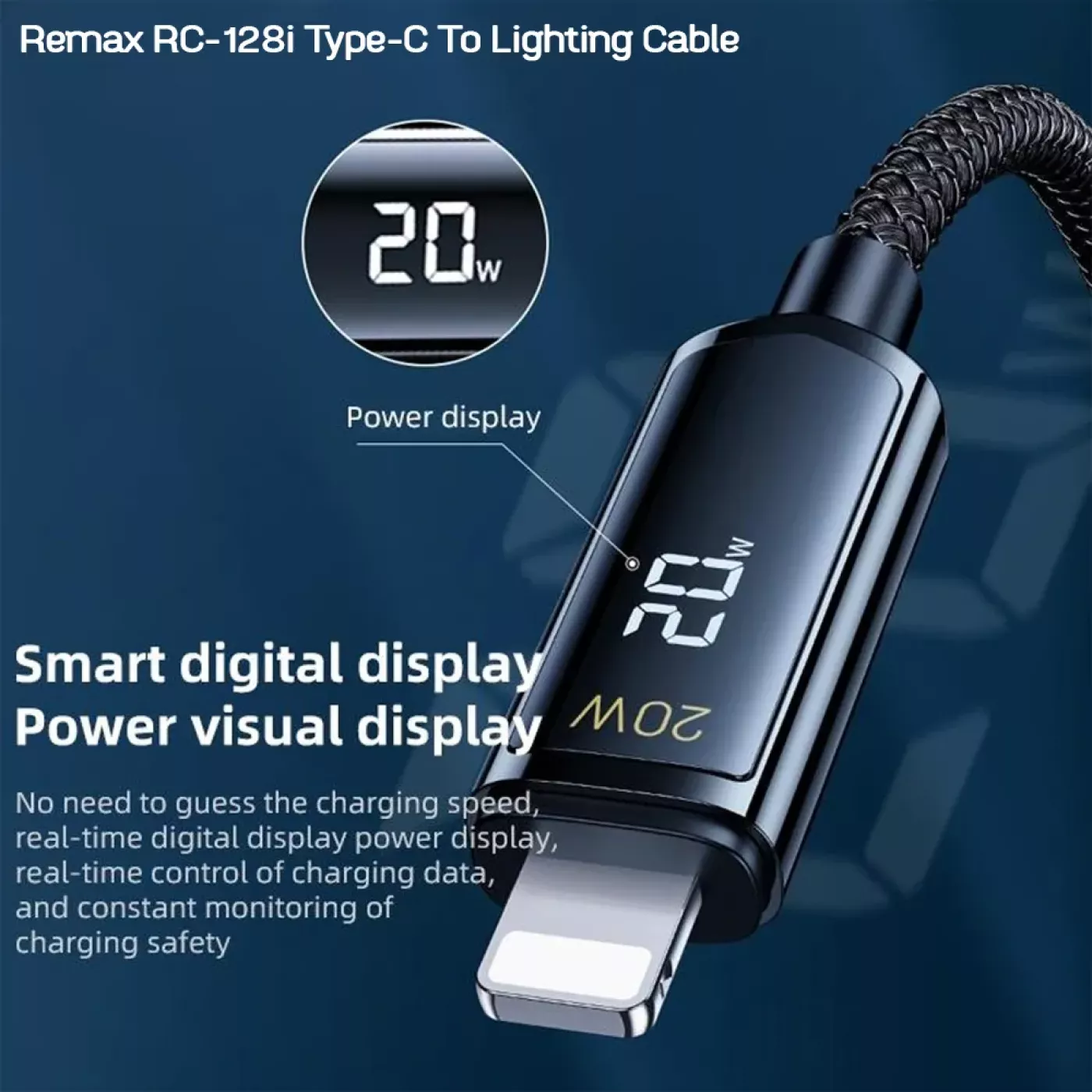 Cáp sạc nhanh iPhone Type C to Lightning 20W Remax RC-128i