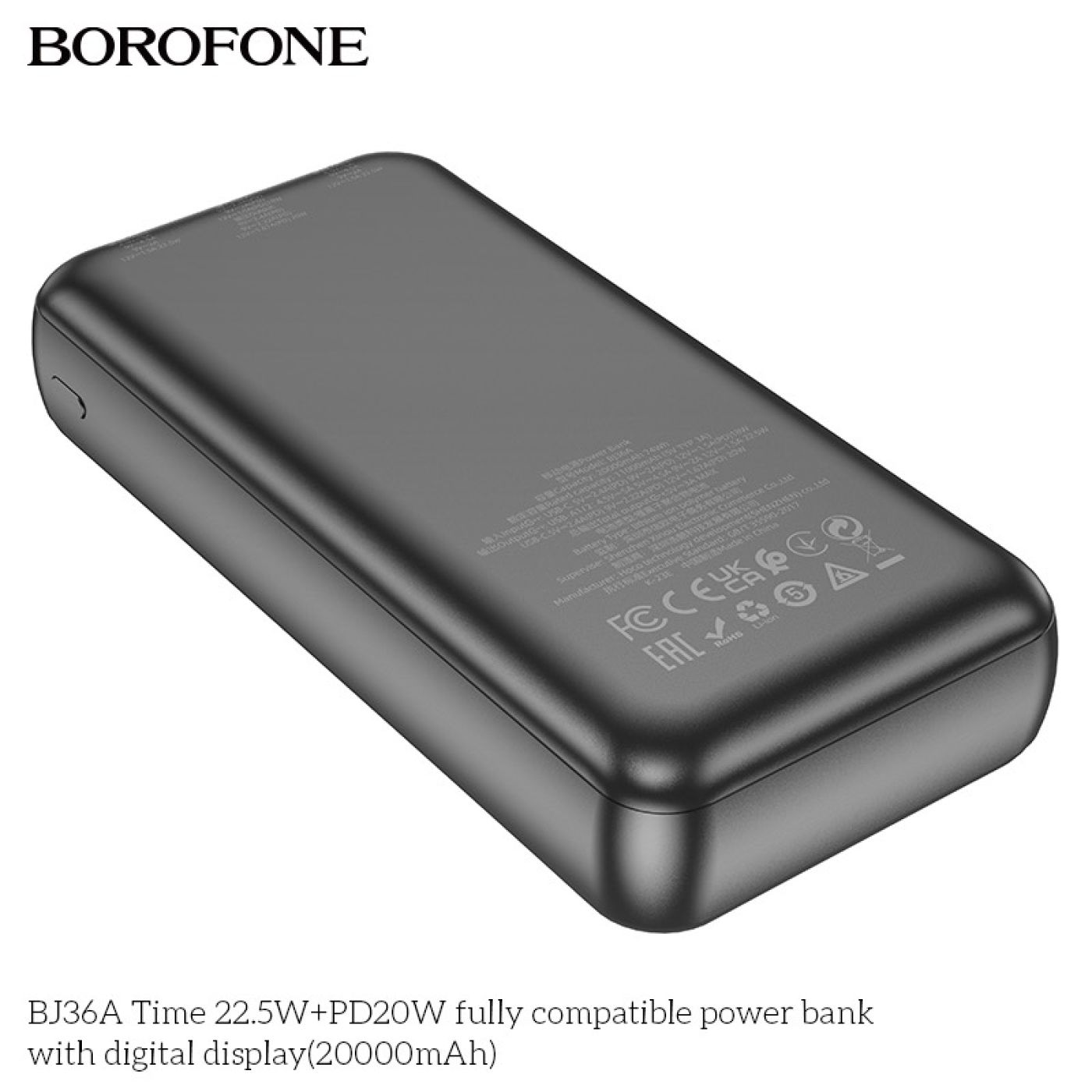 dung lượng: 20000mAh pin tích điện borofone bj36a