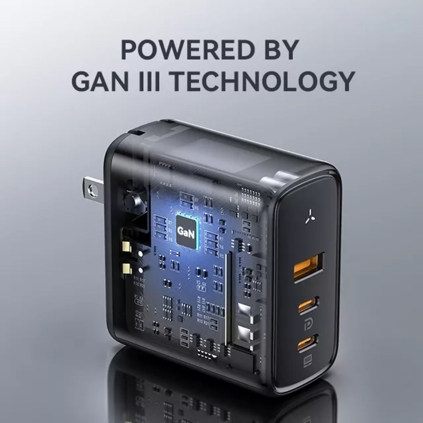 Cốc Sạc Nhanh Voltme Revo 100 Triple-Port PD 100W Wall Charger with GaN Tech ( 2 Type-C + USB)