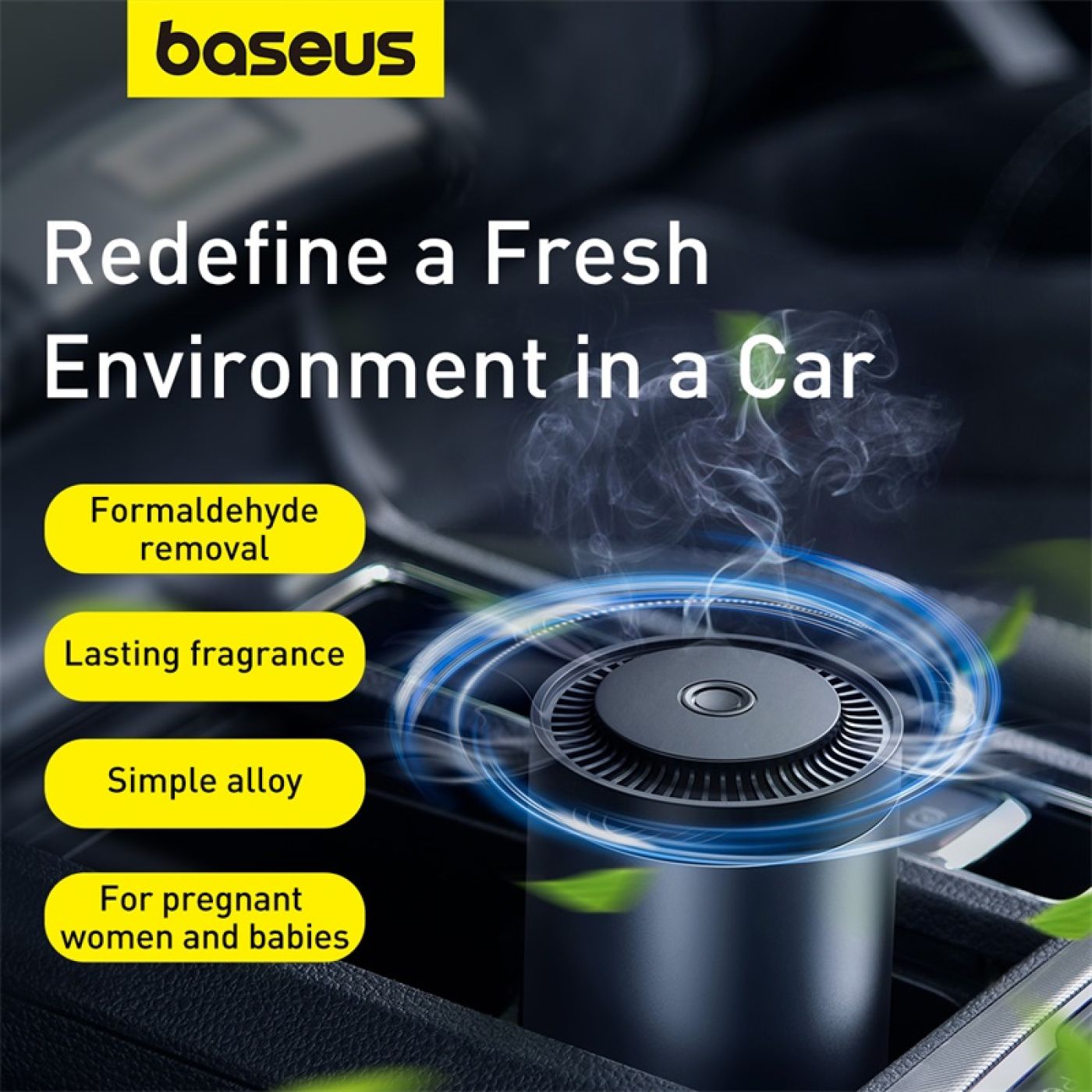 Sáp Lọc Không Khí Ô Tô / Nhà Cửa Baseus Ripple Series Car CupHolder Air Freshener
