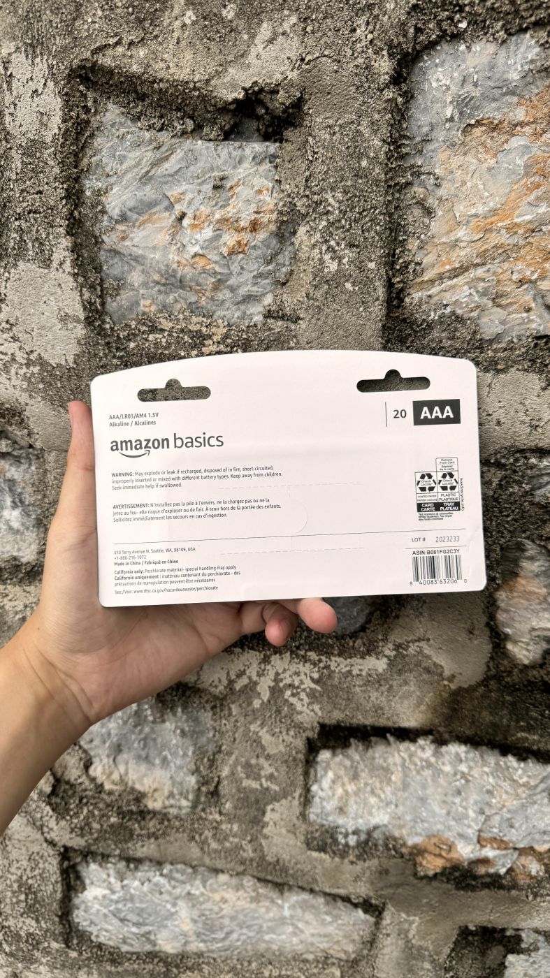 1 viên Pin AAA Alkaline ( pin điều khiển , pin đũa) hàng Amazon Basics ( Mỹ )