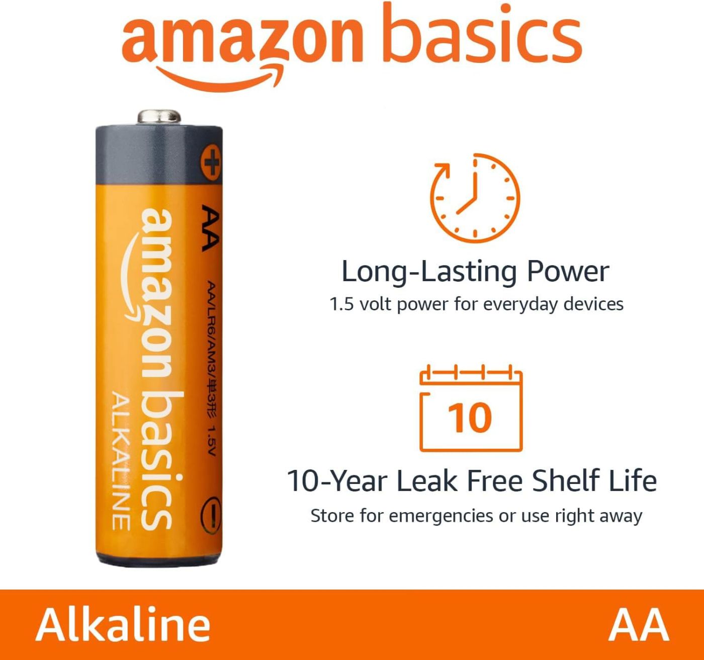 1 viên Pin AA Alkaline ( pin Mic hát , pin tiểu ) hàng Amazon Basics ( Mỹ )