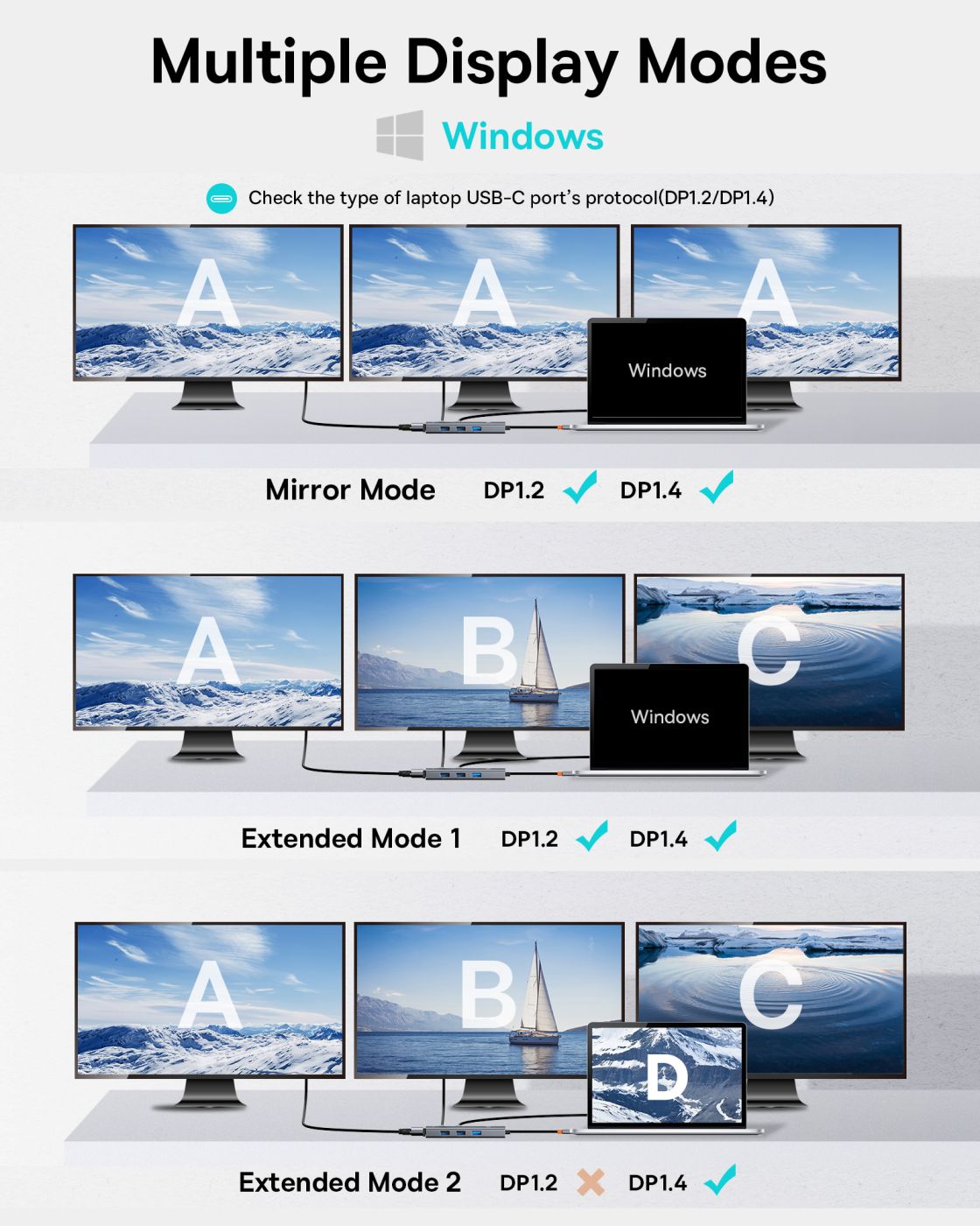 Hub Mở Rộng Kết Nối Đa Năng 7 in 1 Baseus Portal Series 7-Port Triple-Display HUB Space Grey