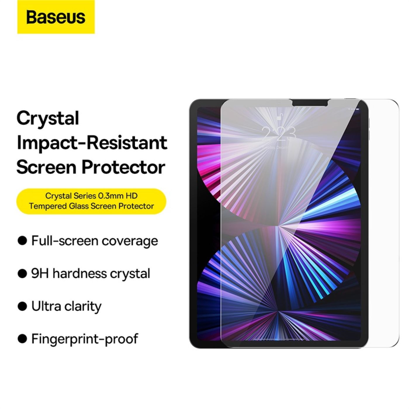 Kính cường lực Baseus Crystal Series 0.3mm HD Tempered Glass Screen Protector for Pad