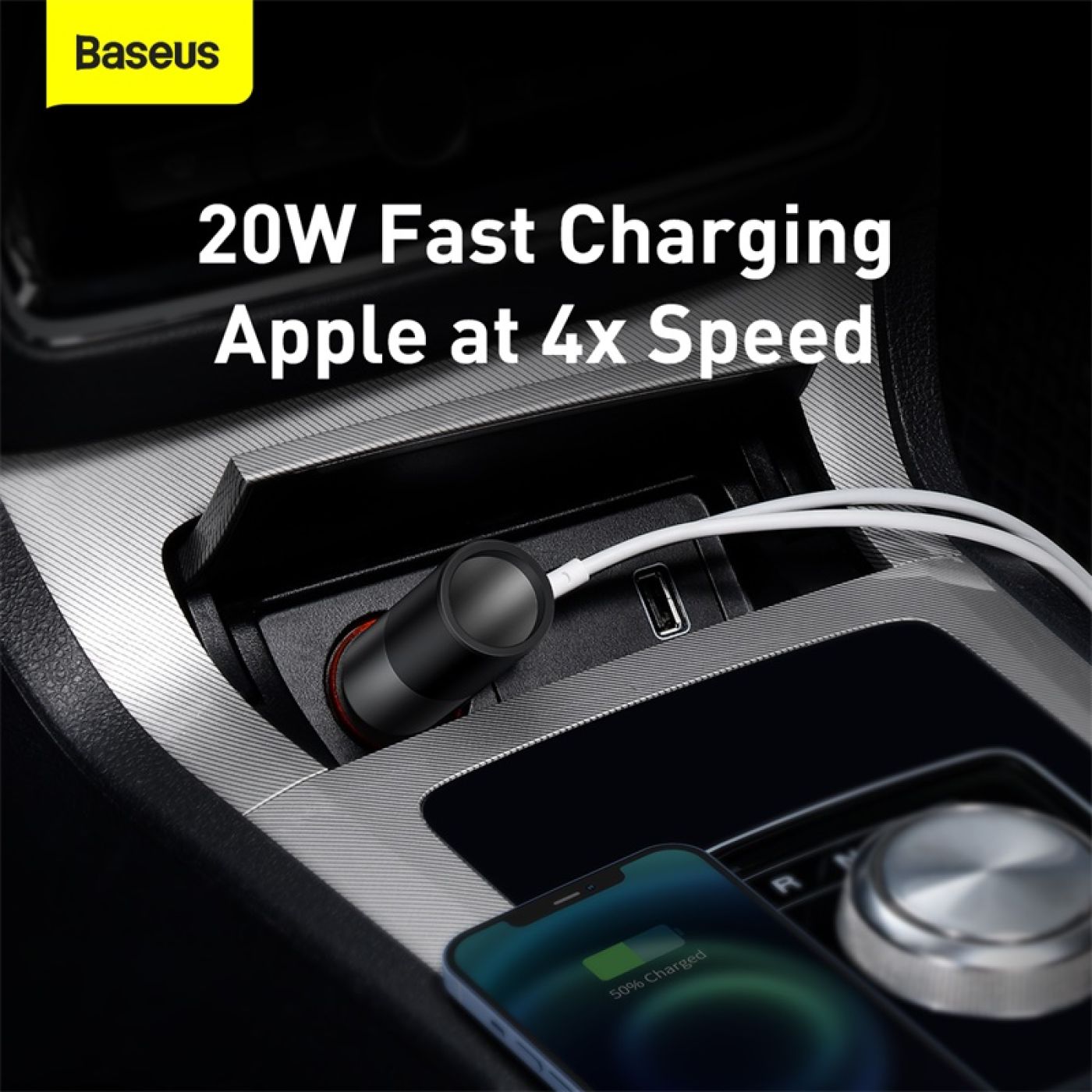 Tẩu sạc nhanh mở rộng 120W Baseus Share Together Fast Charge dùng cho xe hơi