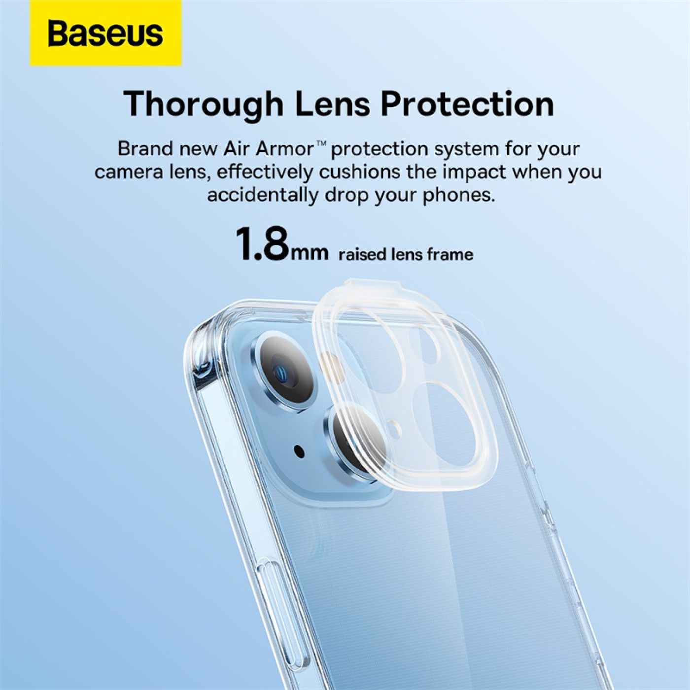 Ốp Lưng nhựa dẻo tặng kèm Cường Lực Baseus Illusion Series Protective Case For IP 14