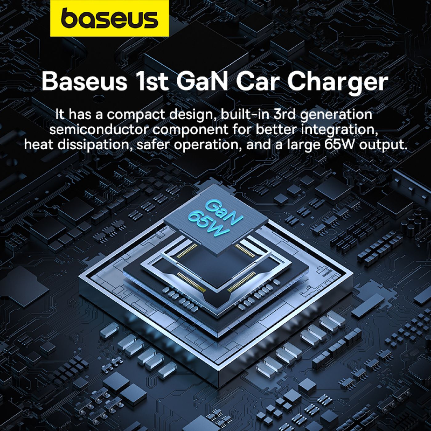 Tẩu Sạc Nhanh Ô Tô Baseus Golden Contactor Pro GaN Fast Charging Car Charger U+2C 65W