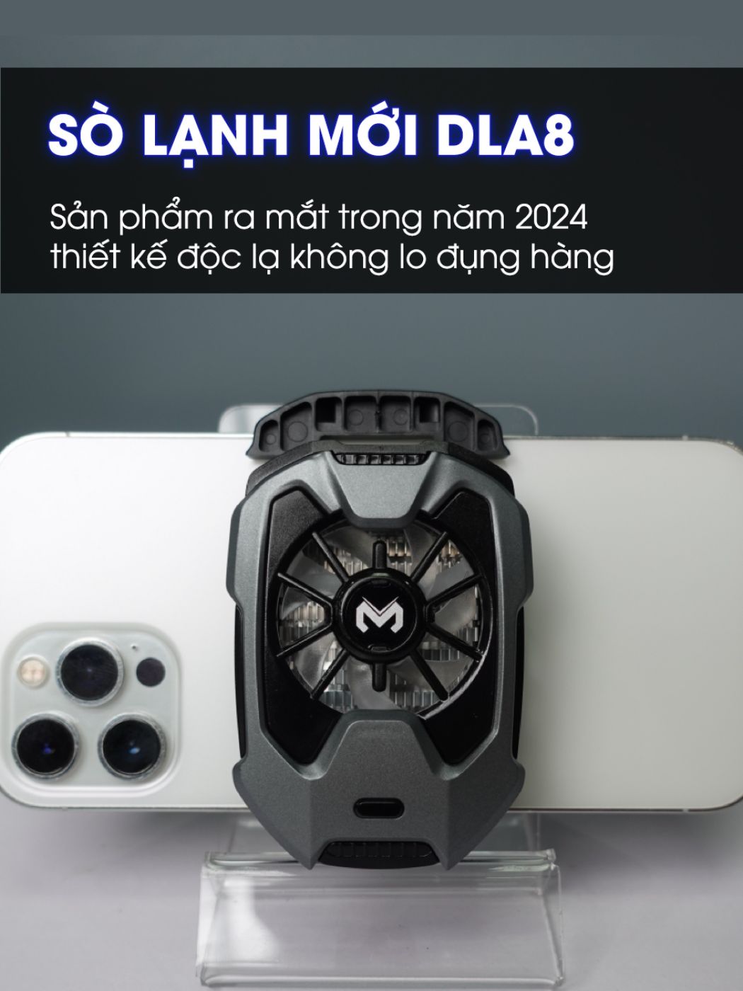 Quạt tản nhiệt điện thoại sò lạnh Memo DLA8 led RGB