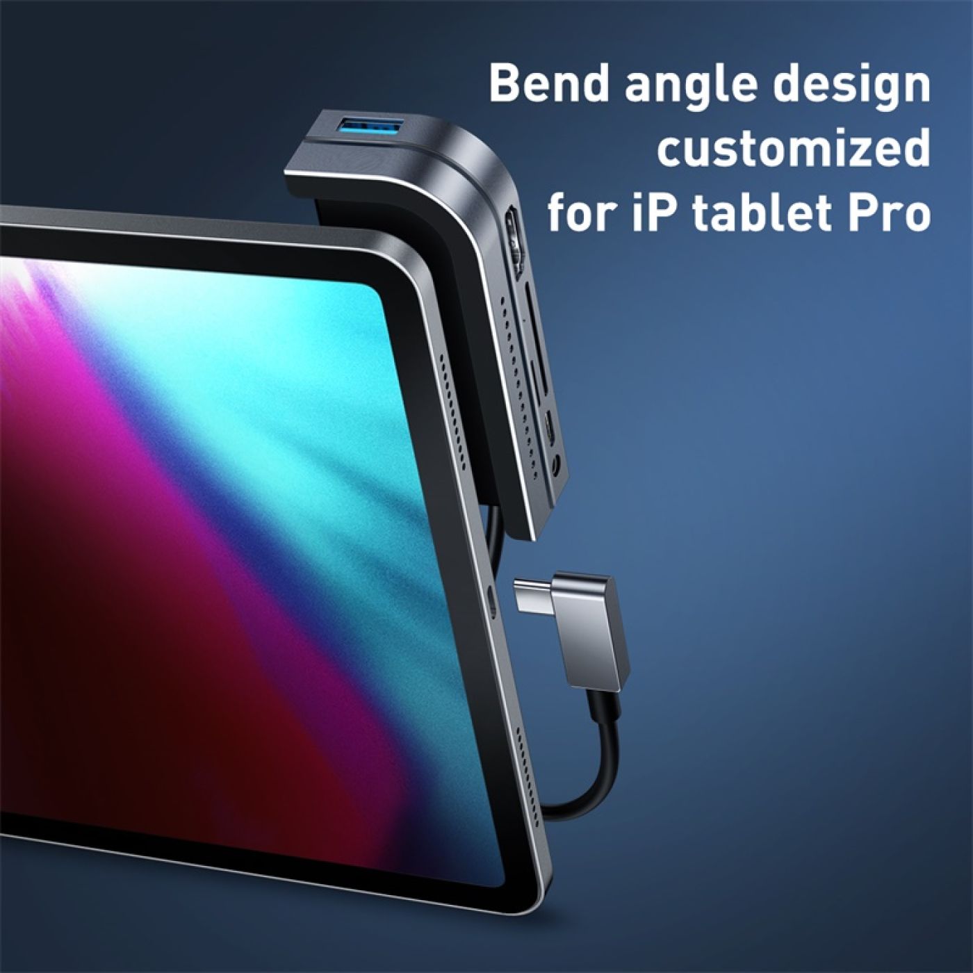 Hub chuyển 6 trong 1 Baseus Bend Angle No.7 dùng cho iPad Pro 2018 11/12.9 inches
