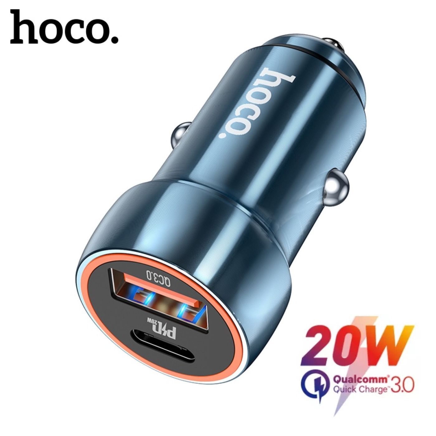Tẩu sạc nhanh 20W Hoco Z46A PD 20W QC 3.0