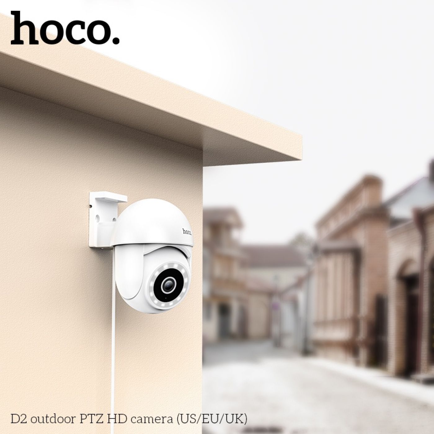 Camera không dây Hoco D2 ngoài trời, Độ phân giải 3 triệu full HD 2304 * 1296, chống nước IPX65