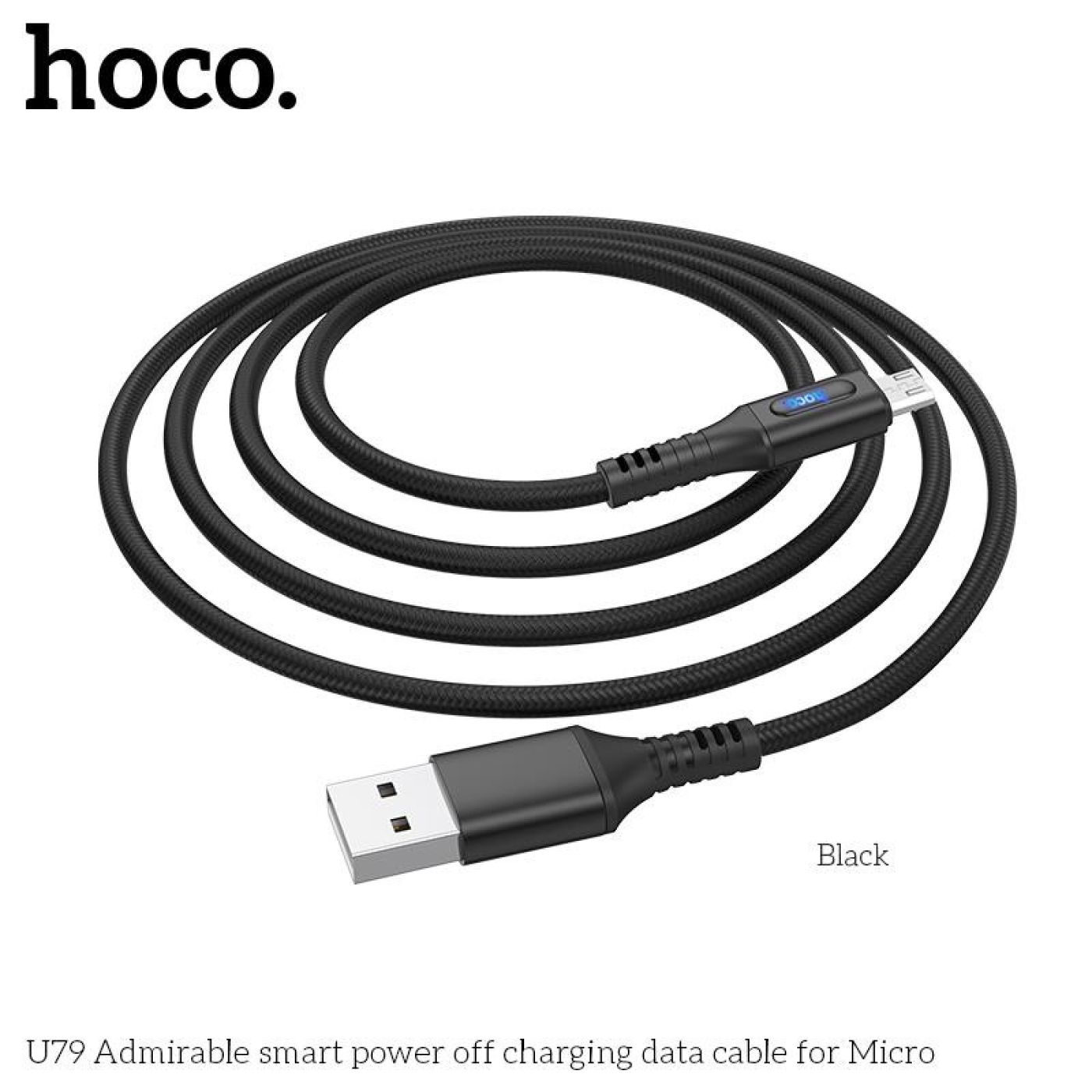 Cáp Hoco U79 Micro 1.2M - Ngắt điện thông minh