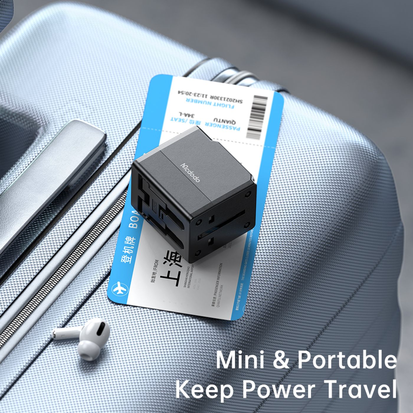 Cốc Sạc Kiêm Phích Cắm Chuyển Đổi Đa Năng Mcdodo 2.1A Fast Charging Universal Travel Adapter
