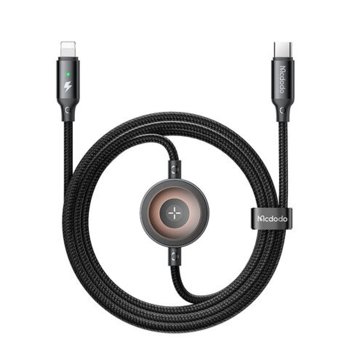 Cáp Sạc Đa Năng Mcdodo 2 in 1 Data Cable C to iP/Type-C + Magnetic (Tương thích Apple Watch)